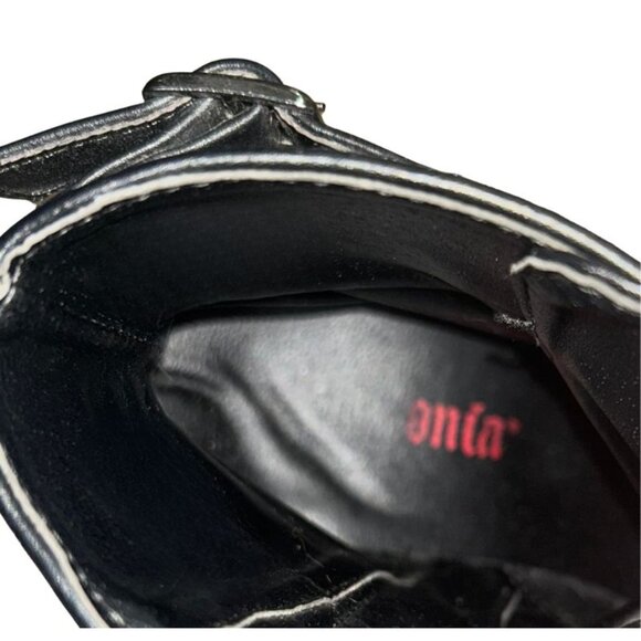 Demonia Shaker-52 Black Vegan Leather Boots Size 6 - Picture 11 of 12